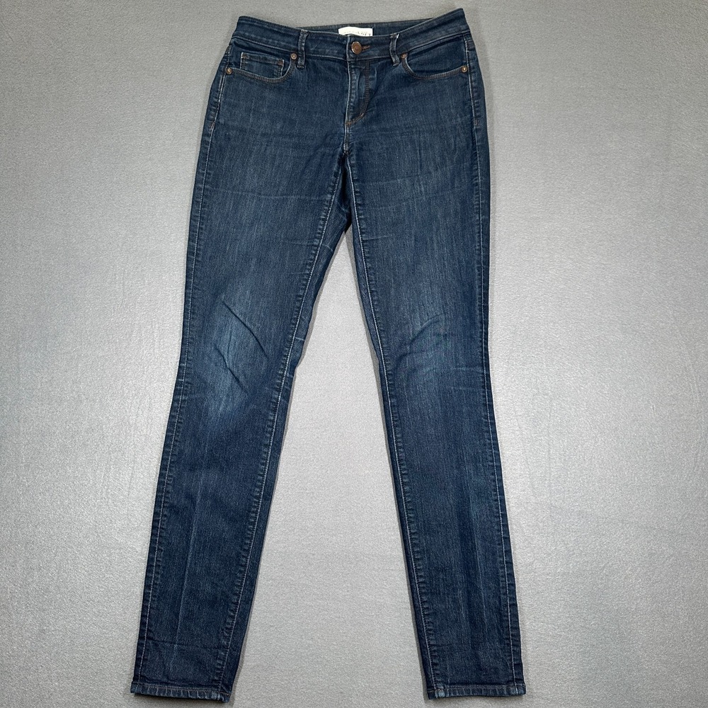 Ann Taylor‎ Loft Jeans Womens 27/4 Blue Low Rise Curvy Skinny Denim Stretch